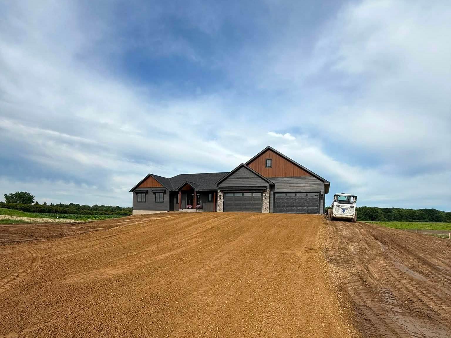 final grading for a home in elk river, mn
