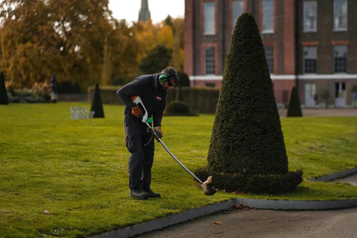 The Wilmer's Landscaping team working on a commercial property in Kansas City.