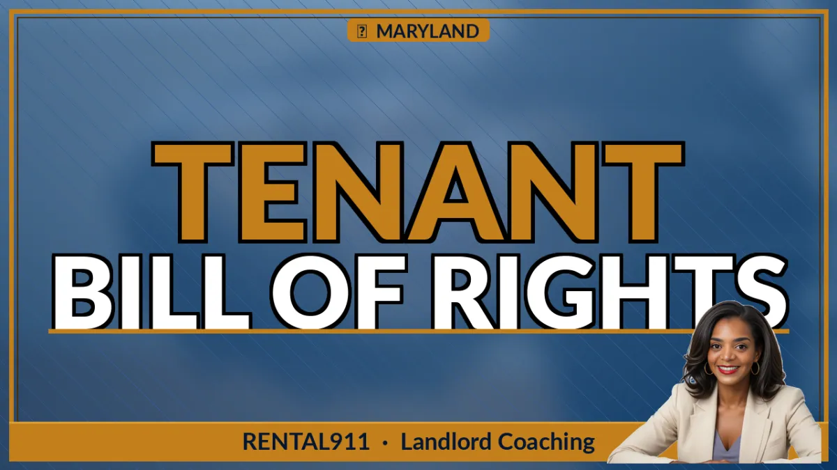 Maryland's 2025 Tenant Rights Law: What Every Self-Managing Landlord Must Know Before the Next Lease