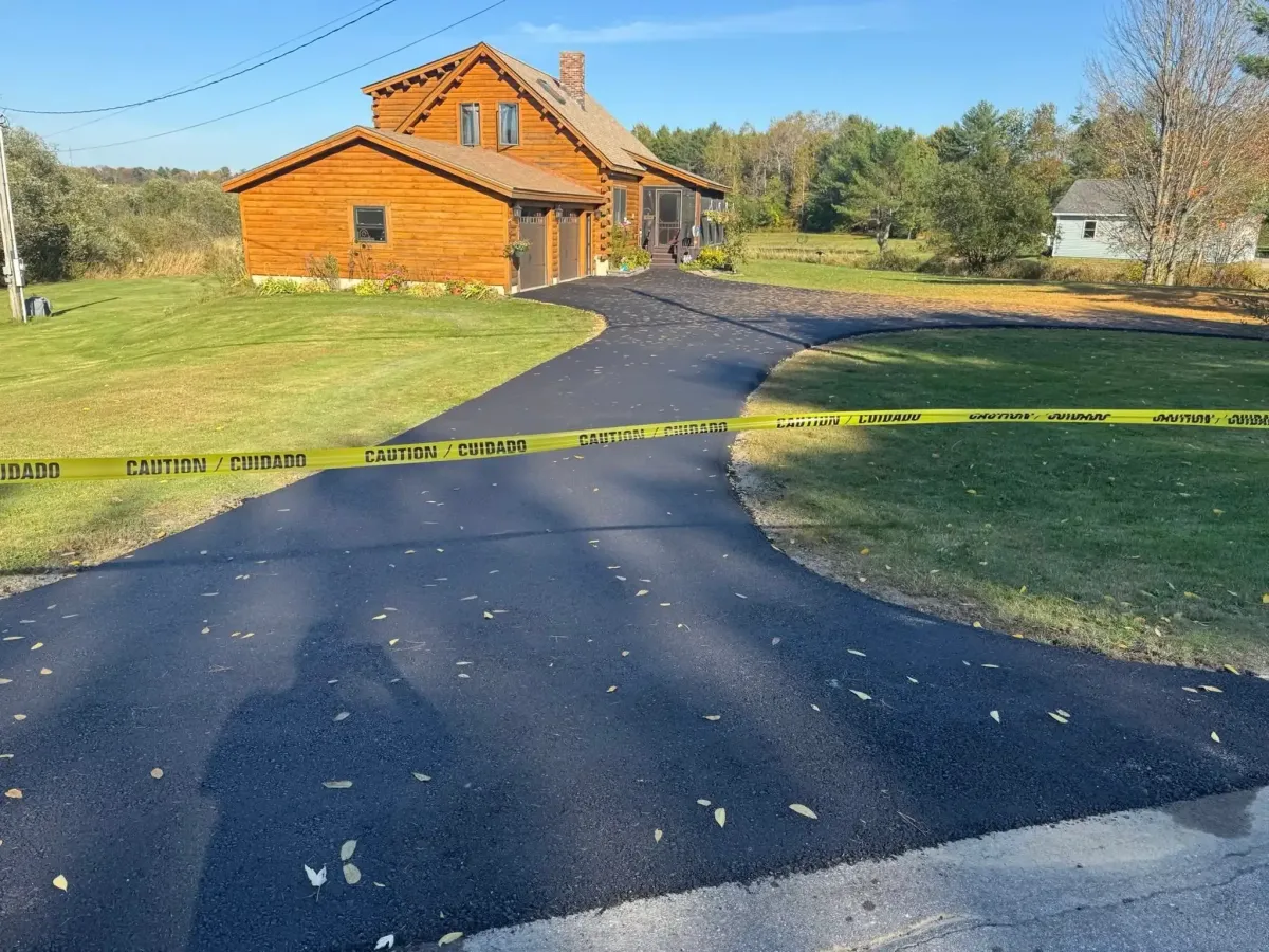 Completeed this new driveway installation in Augusta, Maine