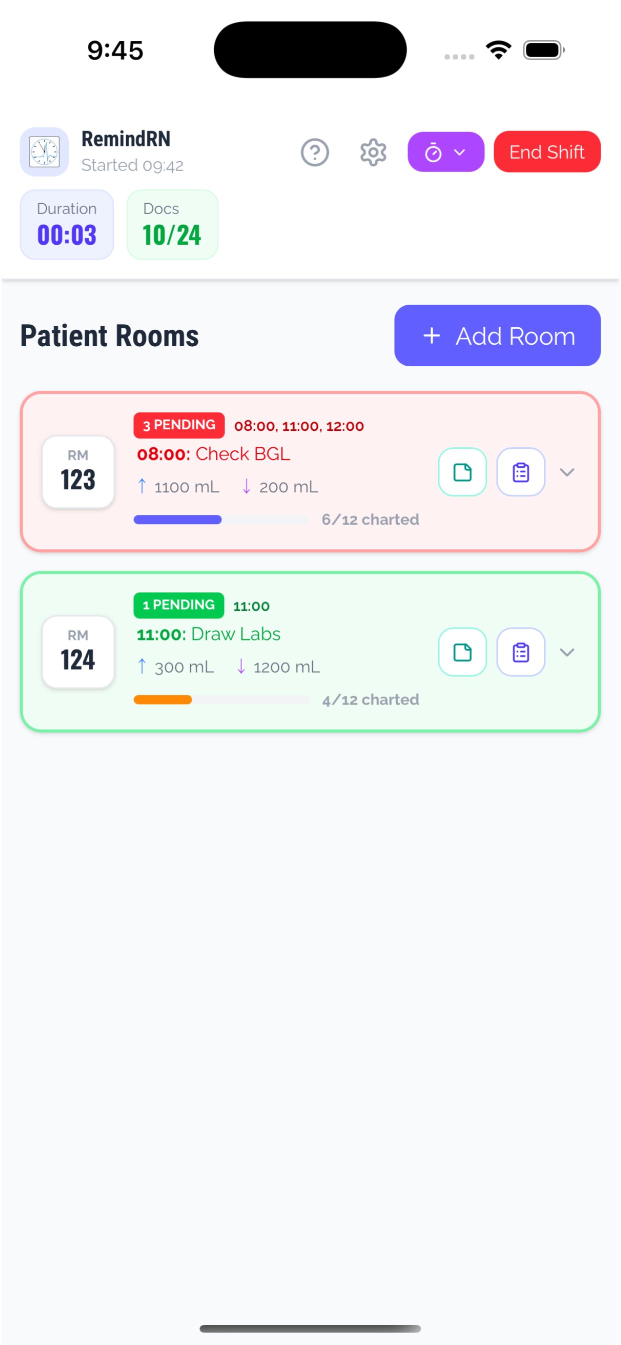RemindRN Mobile App Mockup