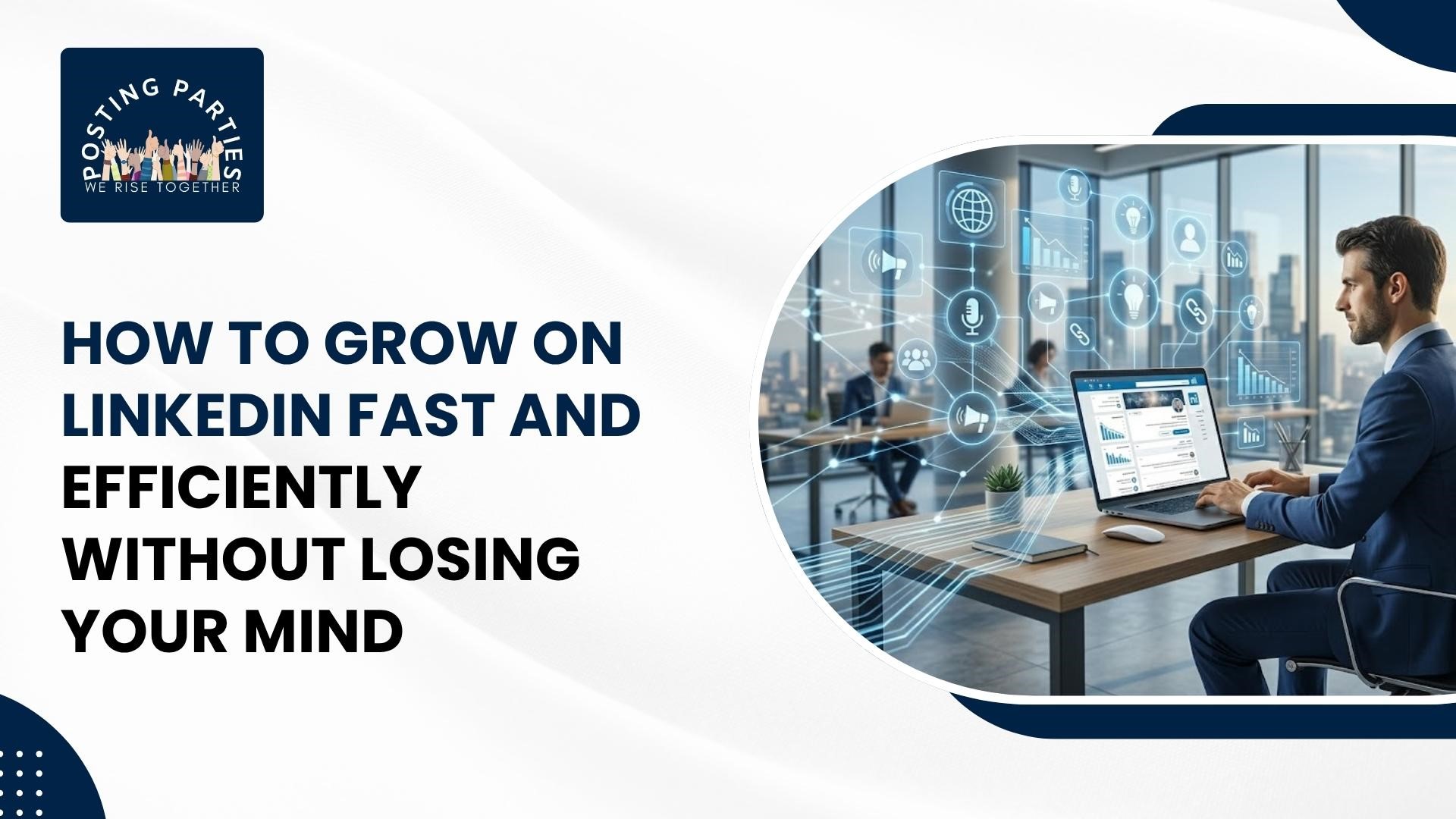 how to grow on LinkedIn quickly and efficiently without getting overwhelmed