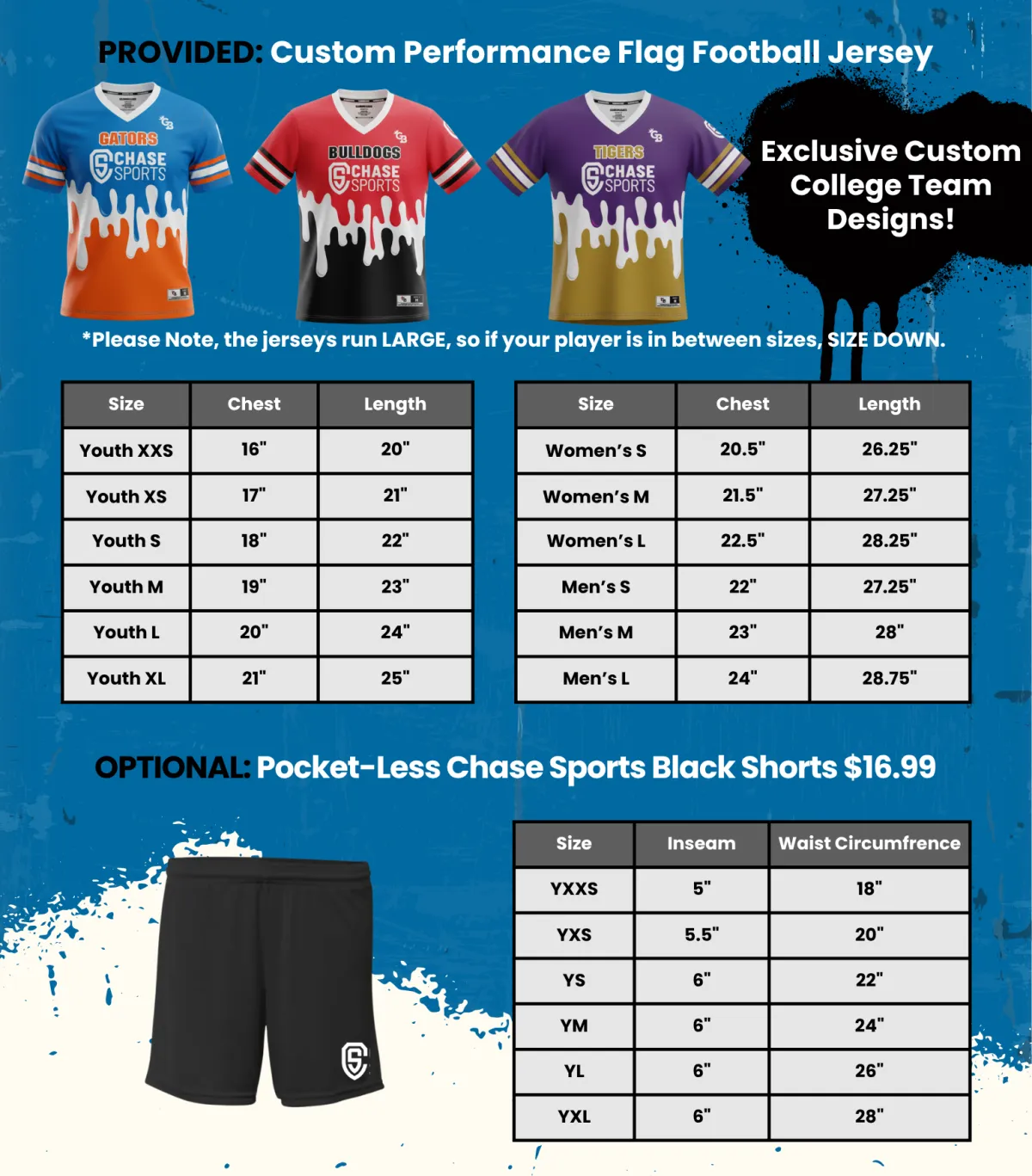 Chase Sports Flag Football Uniforms