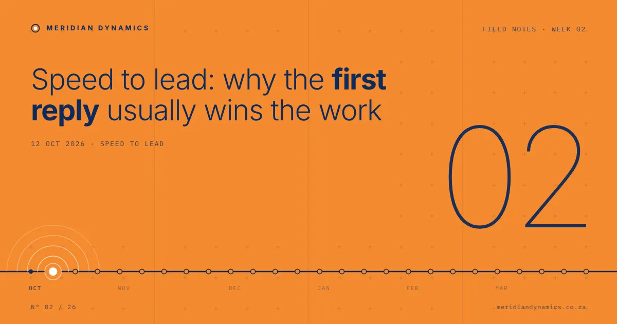 Speed to lead: why the first reply usually wins the work