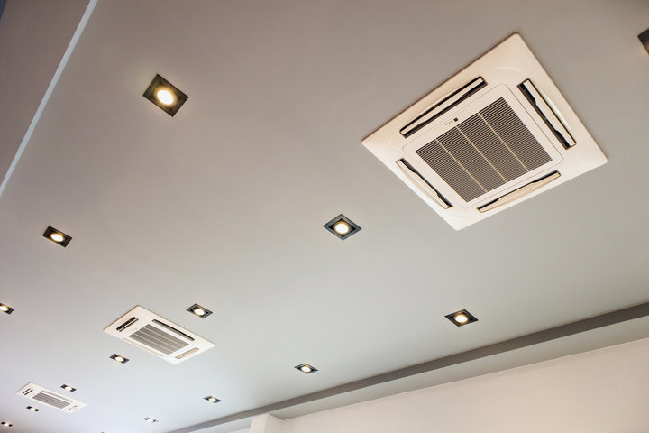 HVAC ceiling vent for whole-home humidifier airflow in Michigan City