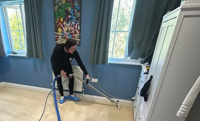 bedroom carpet in ramgate being cleaned by Francesca