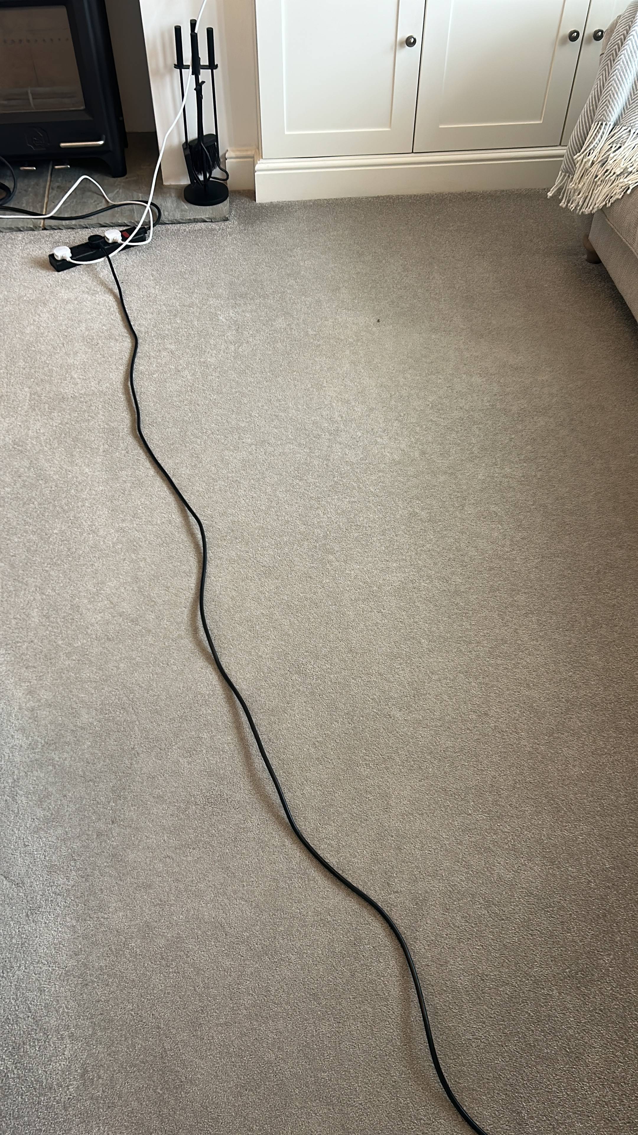 Heavily Soiled Wool Carpet Transformation