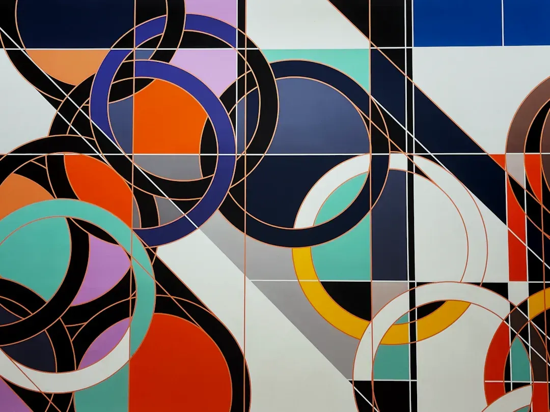 Geometric shape in art deco style
