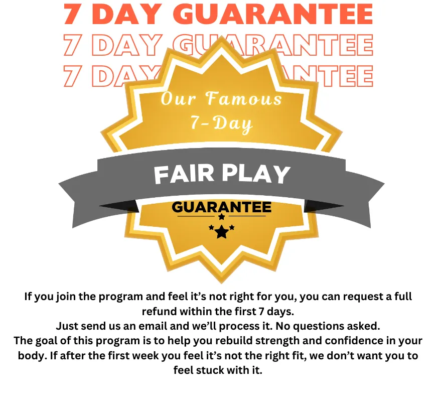 A 7 day fair play guarantee if you are unsatisfied