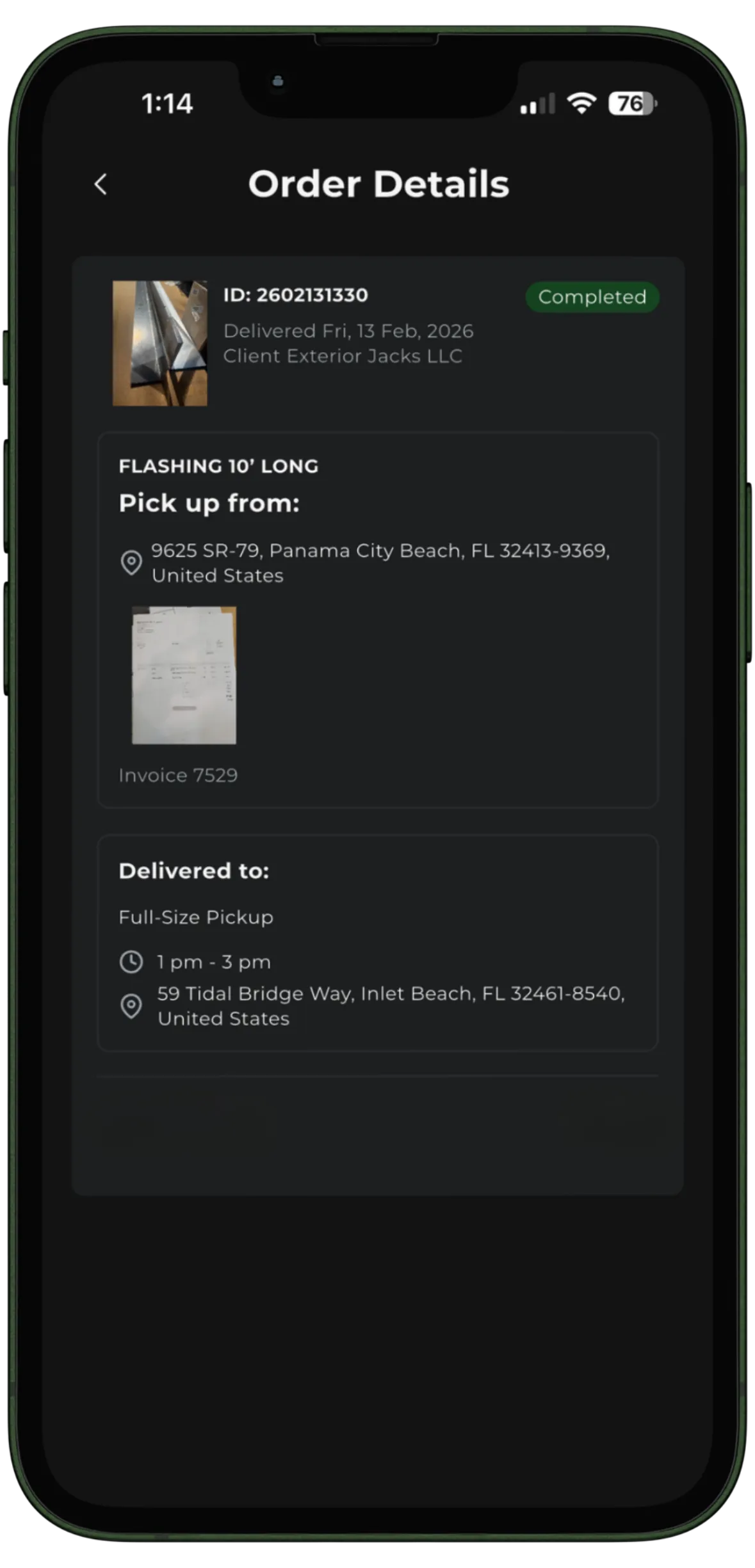 Proof of Delivery