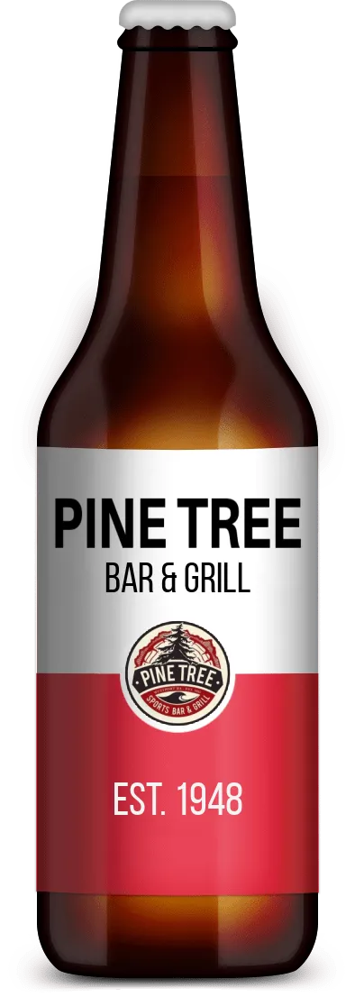 Pine Tree Bar and Grill beer bottle established 1927