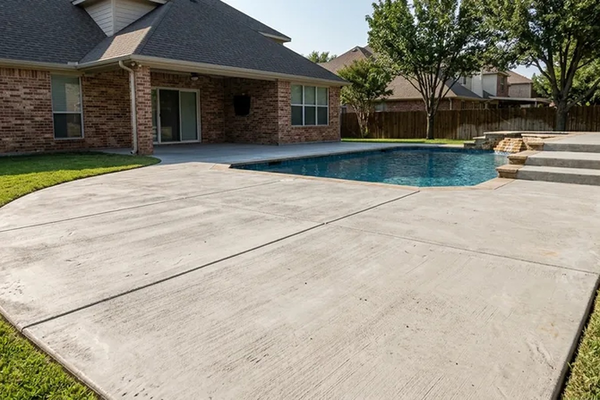 Omaha Concrete builds and installs pool deck.