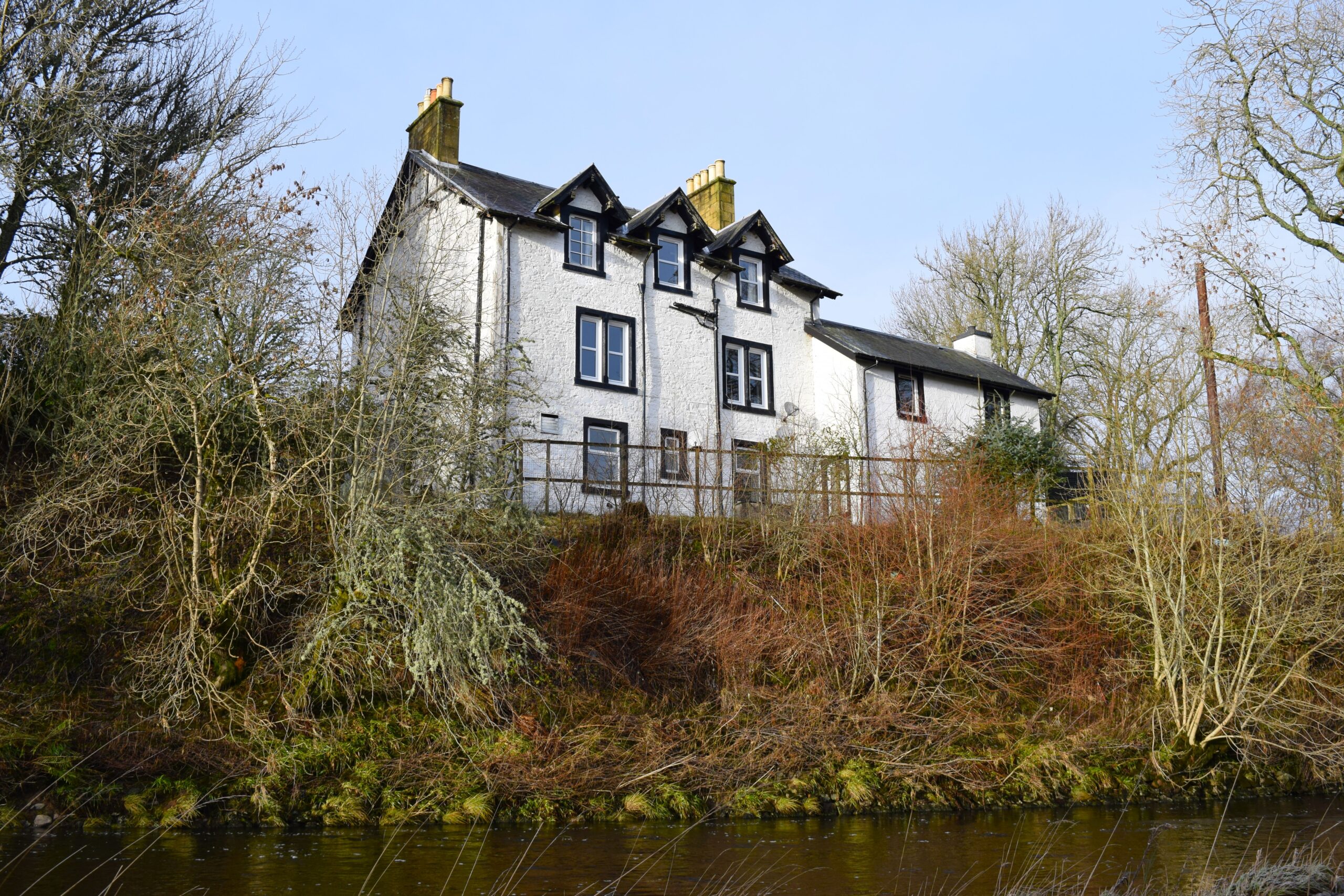 The Tushielaw Inn beside the Ettrick Water in the rural Ettrick Valley, Scottish Borders