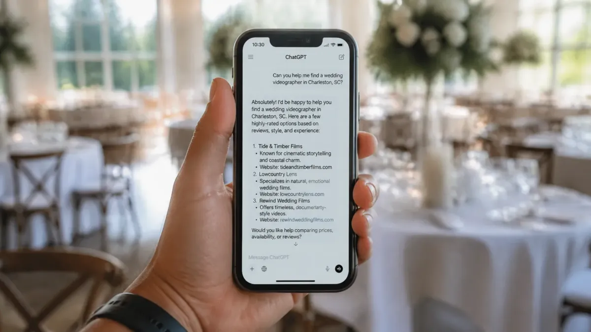 Your Couples Are Asking ChatGPT for Vendor Recommendations : Here's How to Make Sure You Show Up