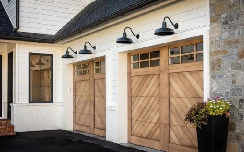 Pflugerville Garage Doors installs wooden garage doors.