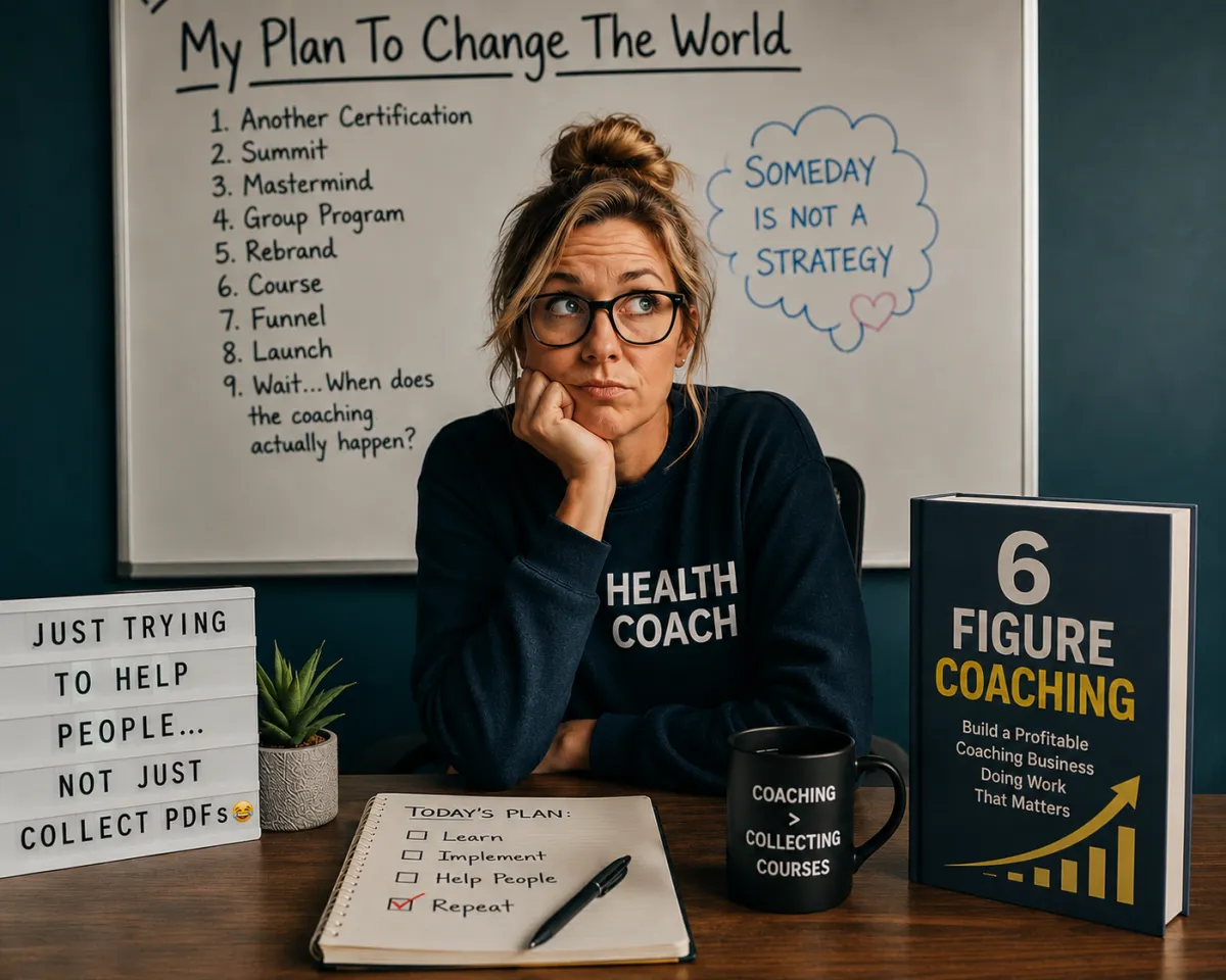 health coach overwhelmed with business operations