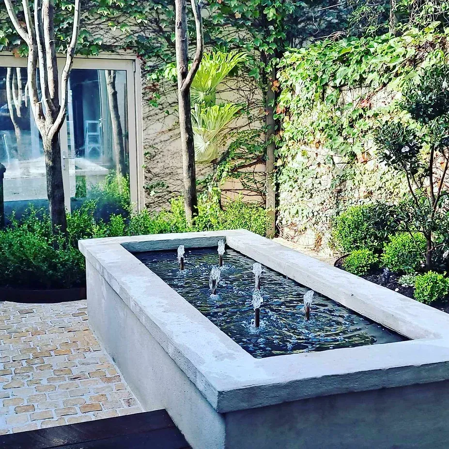 concrete water feature