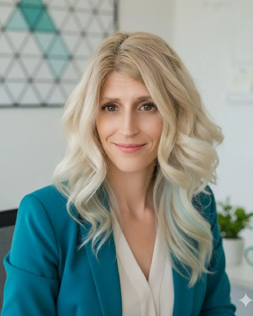 Friendly consultant smiling while talking to a small business owner over video call