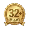 32+ years of experience badge for JA Mechanical LLC, a trusted plumbing service provider in Columbus, Ohio.