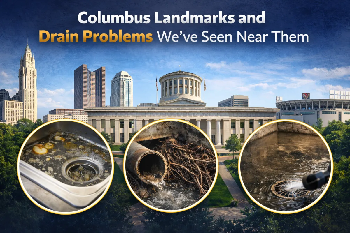 Columbus landmarks and drainage problems