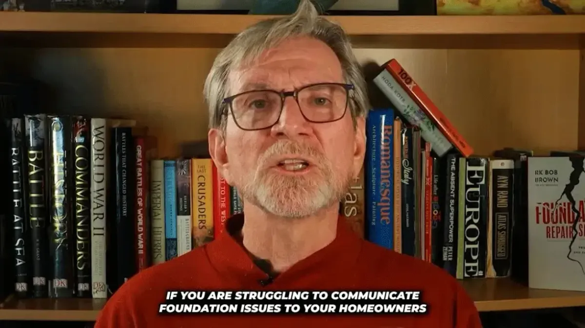 Thumbnail for Bob Brown video for contractors struggling to communicate foundation issues to homeowners