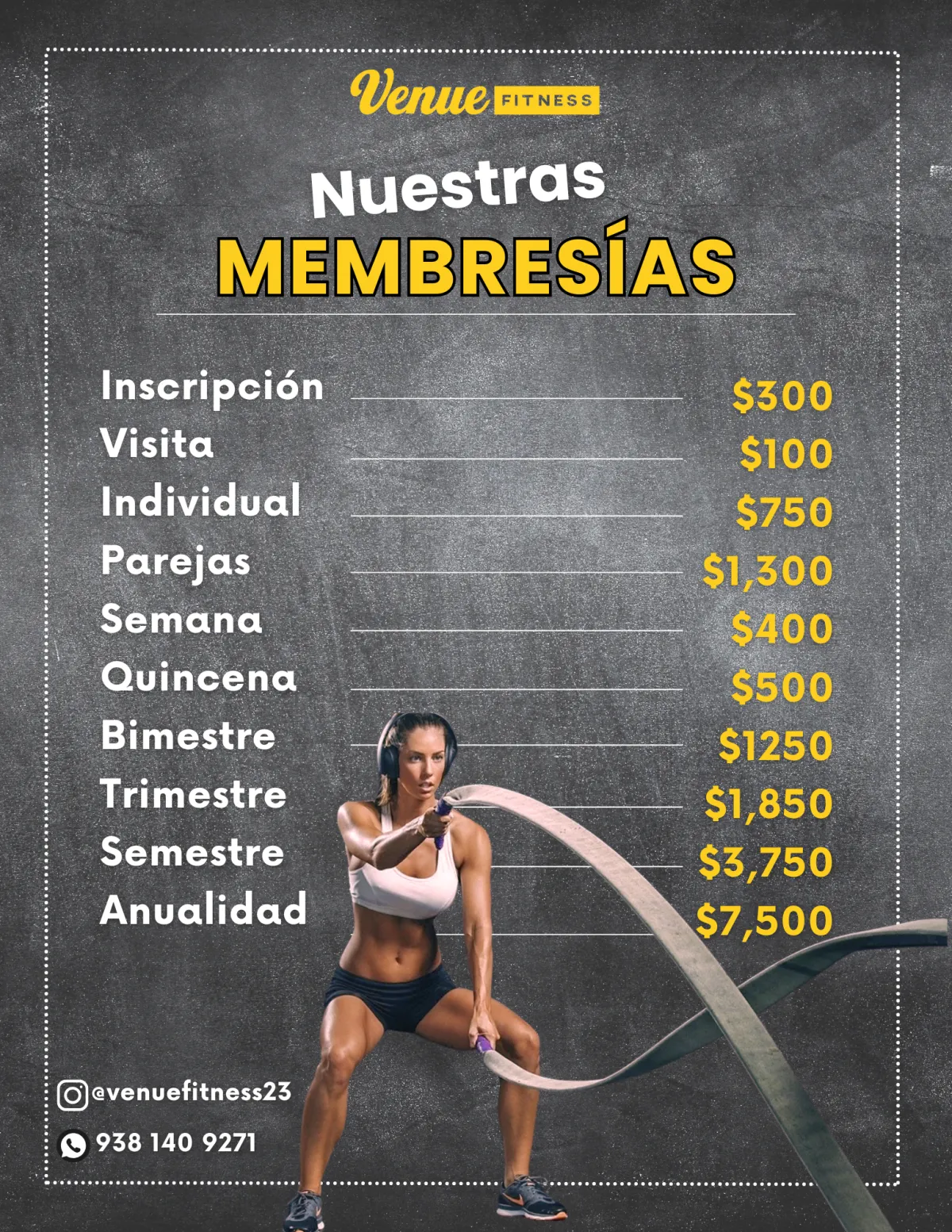 costos en gimnasio venue fitness