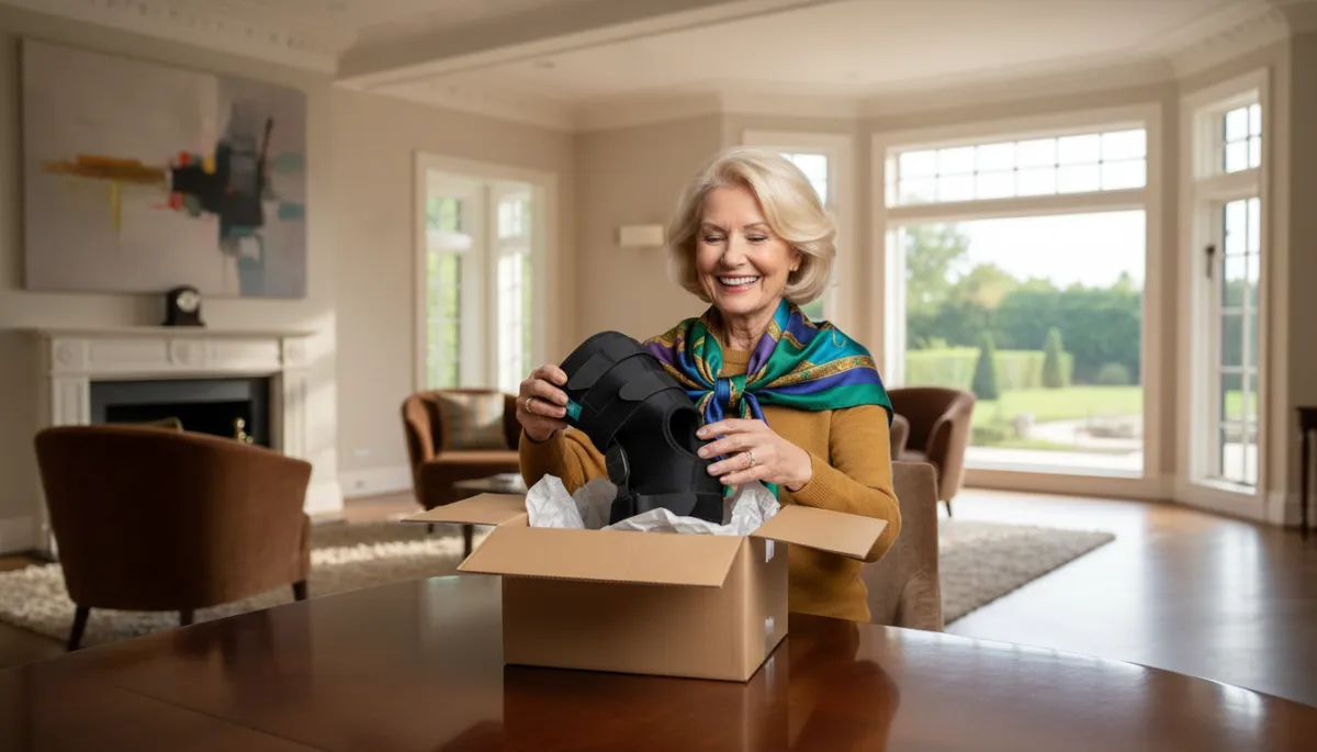 Elderly man converses with a yellow robot.