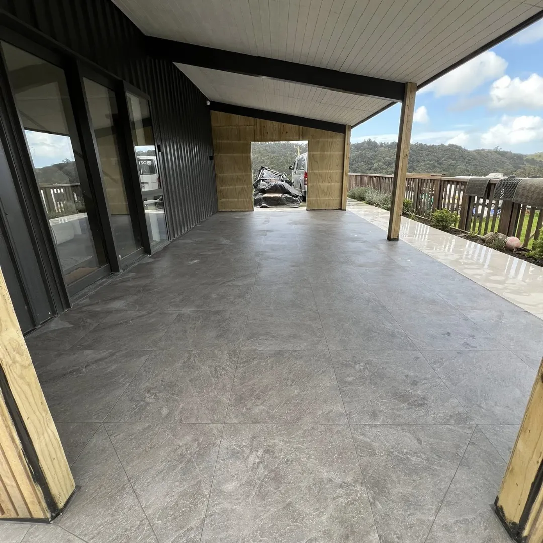 Outdoor tile installation for patio area Auckland