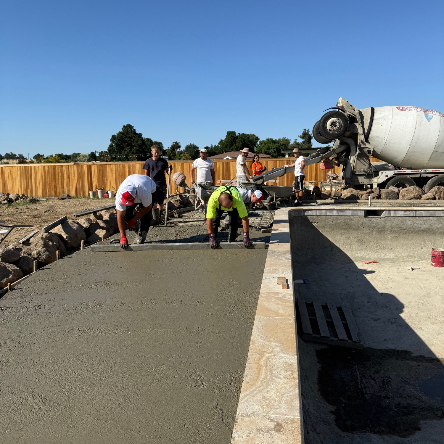 Dzak Construction completing a concrete project in Northern California