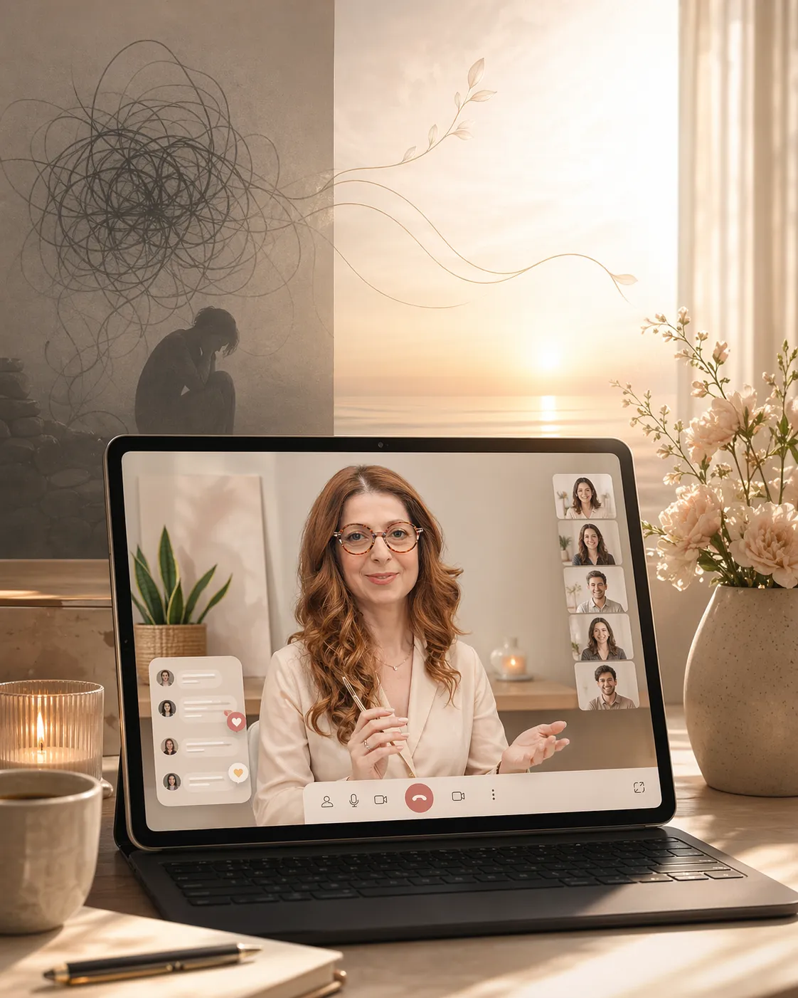 Πρόσθεσε εδώ μία καθαρή εικόνα ή mockup του webinar / της πλατφόρμας