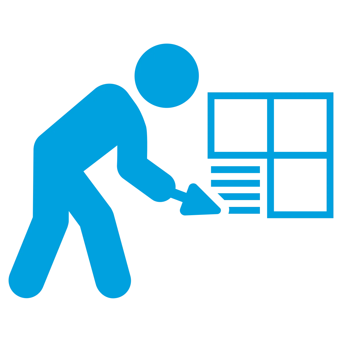 Professional HVAC installation and completion icon.