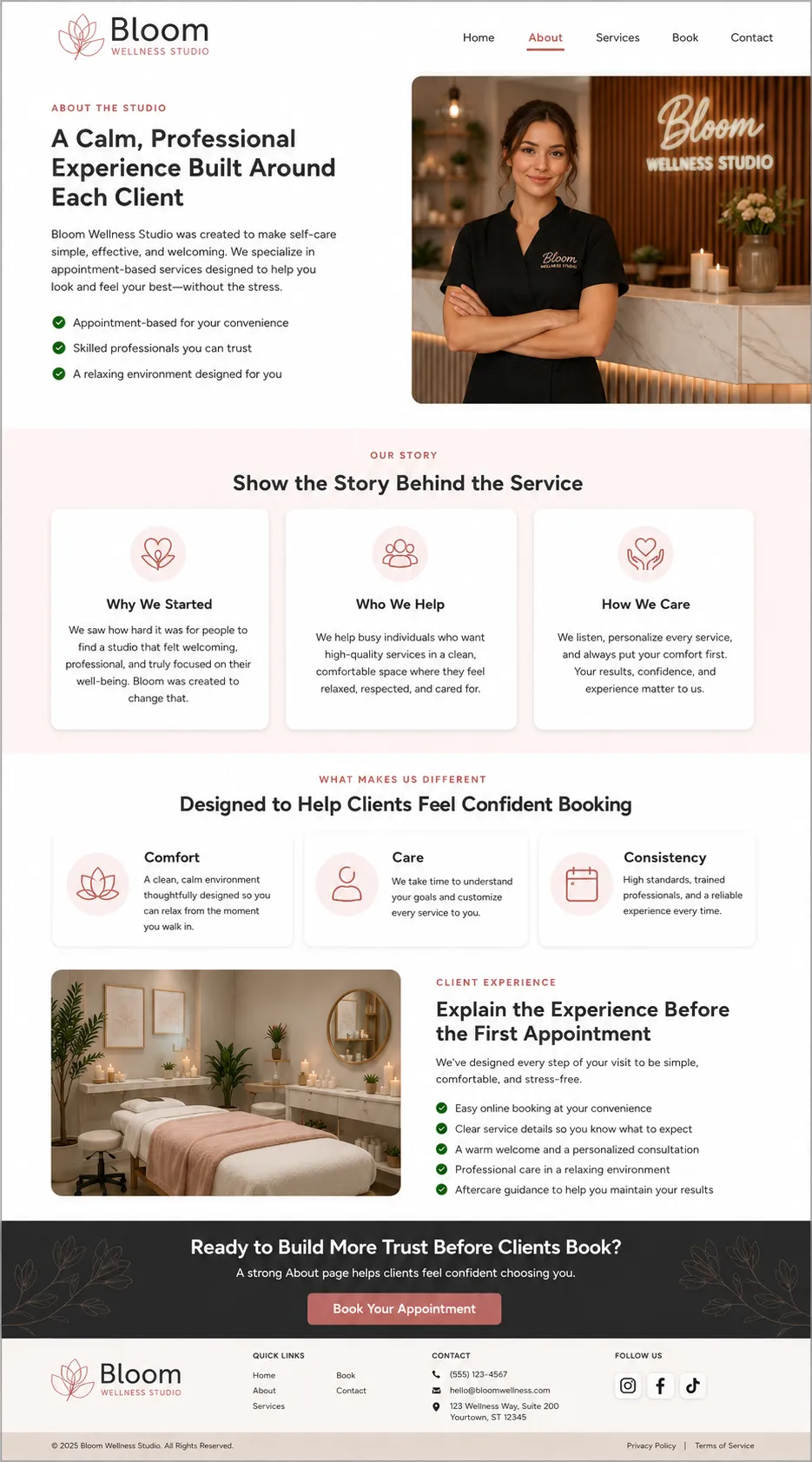 About Page Mockup