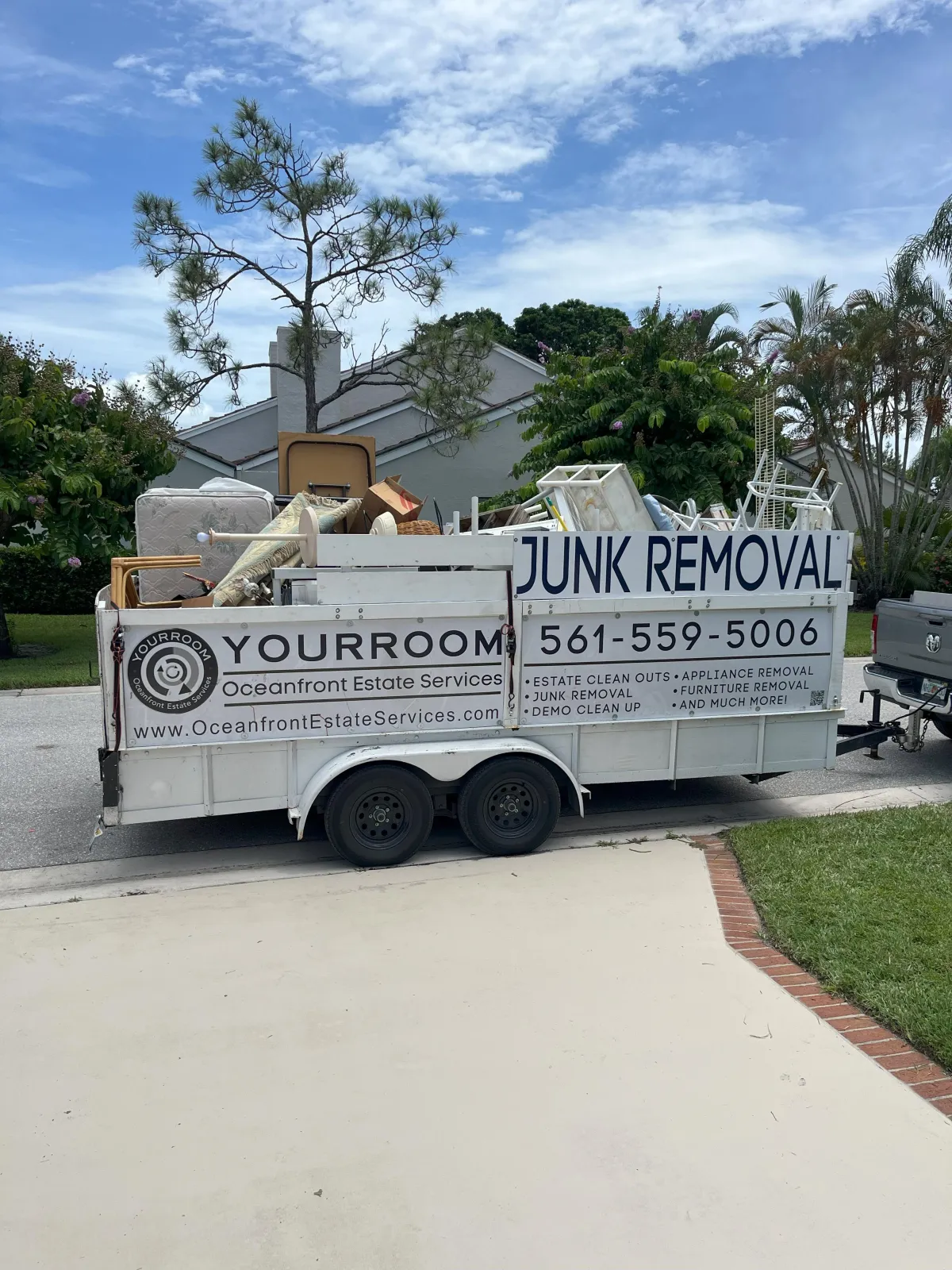 Full Junk Removal Trailer with 