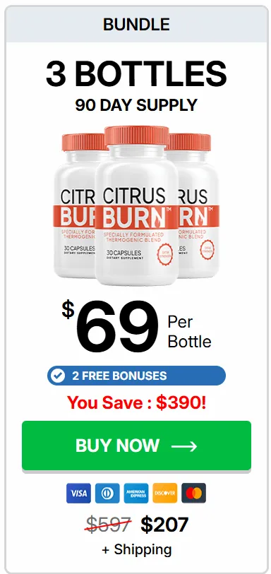 citrusburn 3 bottle