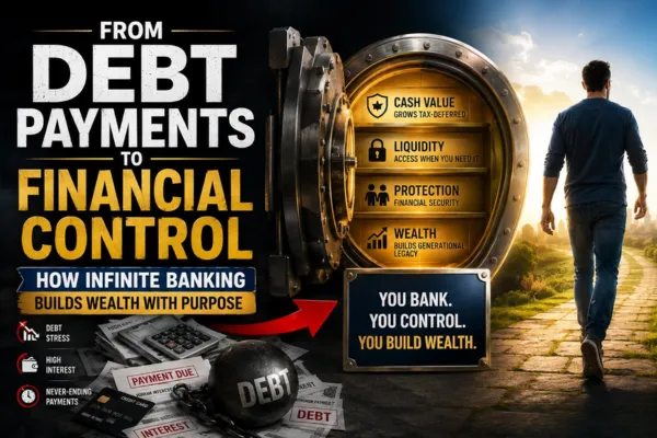 HG360 Infinite Banking blog image about moving from debt payments to financial control with cash value life insurance