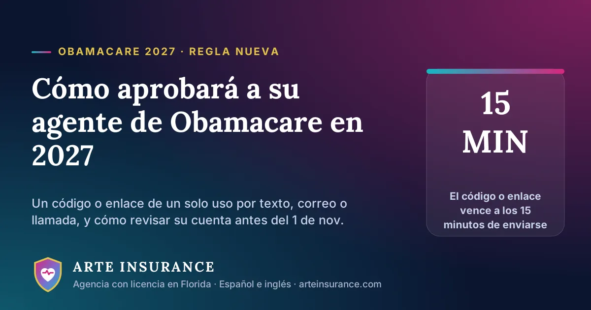 Cómo aprobar a su agente de Obamacare en 2027: el código o enlace de un solo uso vence a los 15 minutos