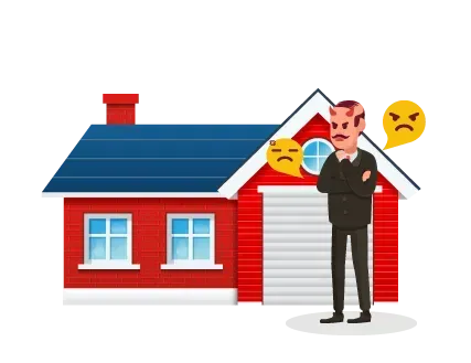 landlord standing in front of a house
