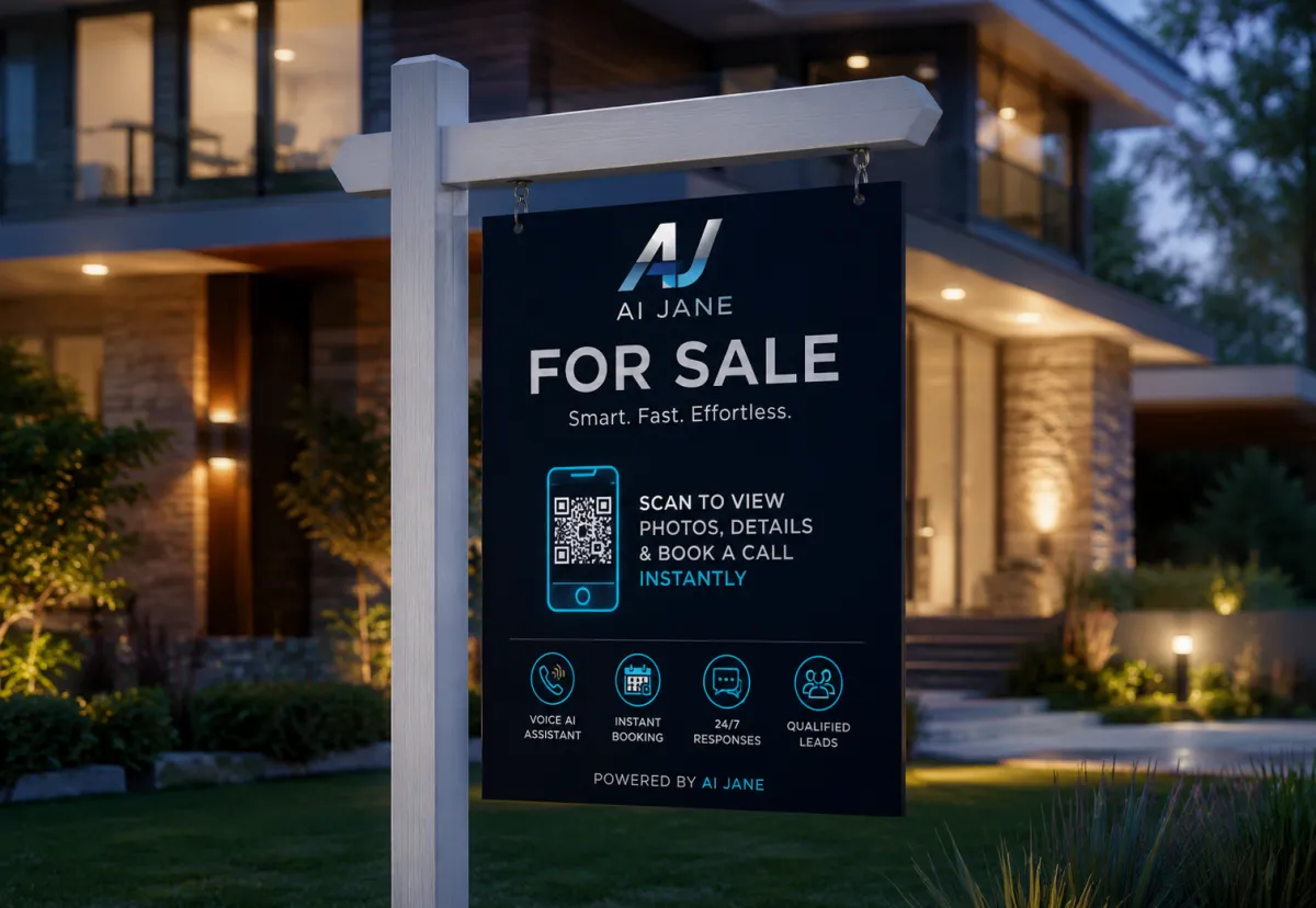 Real Estate Sign QR Funnel Display