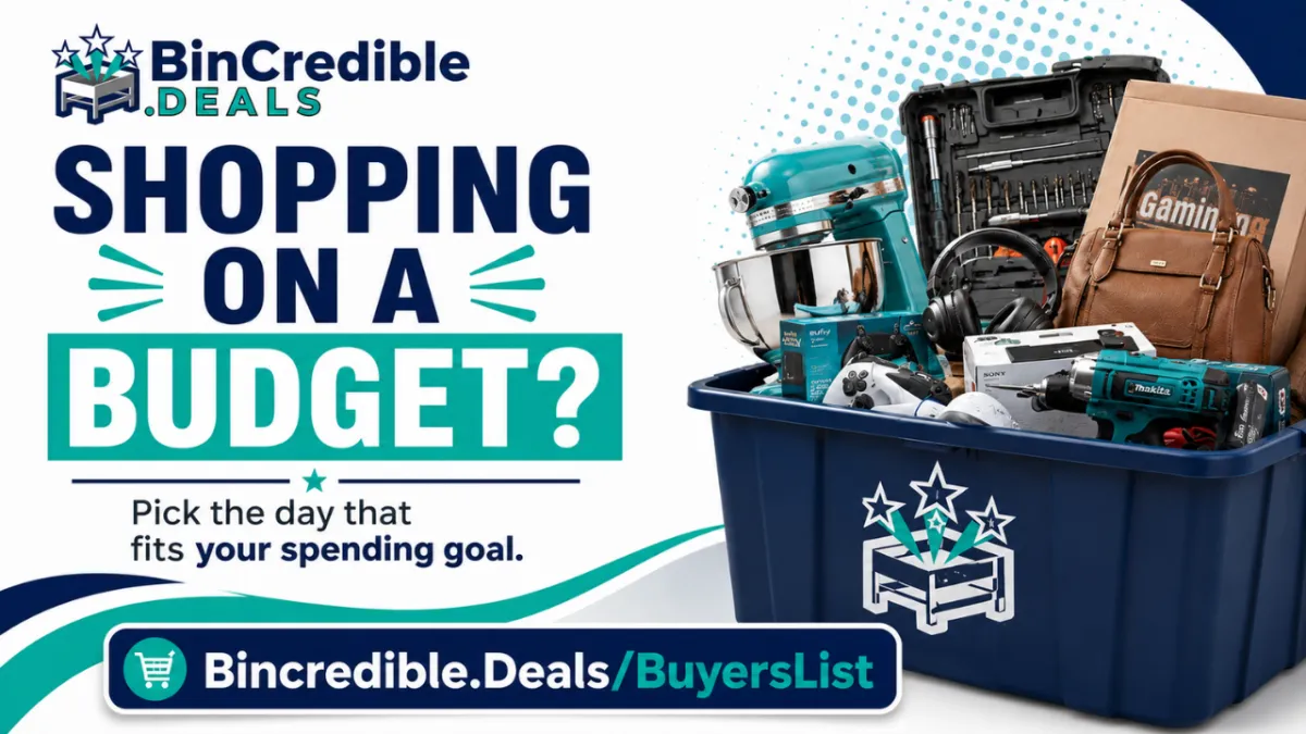 Best Shopping Day for Your Budget at a Bin Store