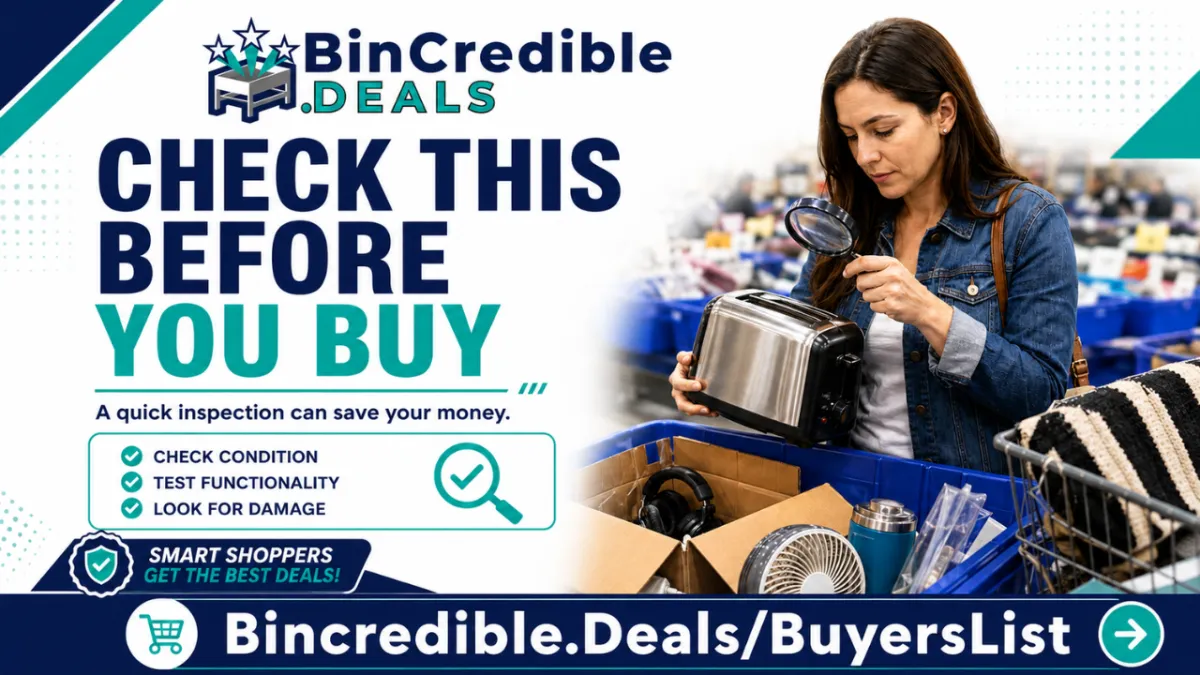 Check This Before You Buy at a Bin Store 