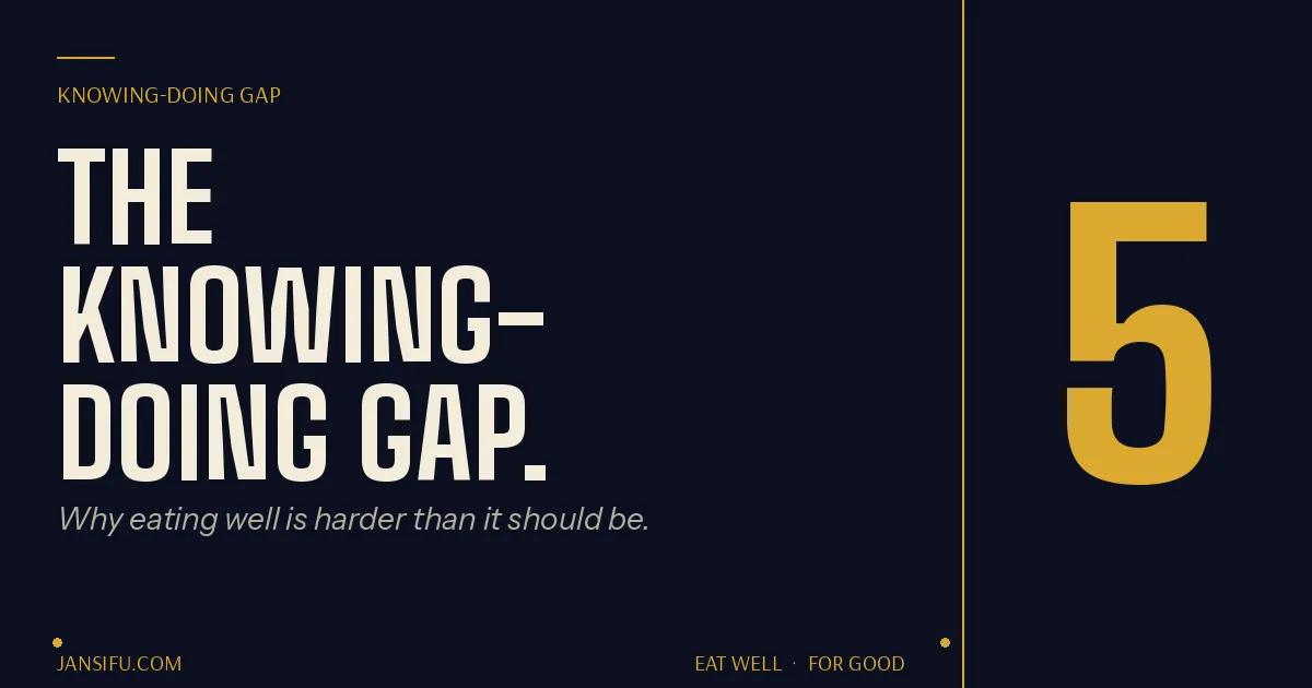 The Knowing-Doing Gap: Why Eating Well Is Harder Than It Should Be