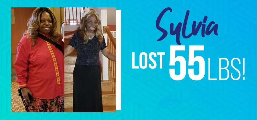 MetaVive Weight Loss, Sylvia lost 55 pounds