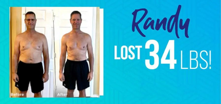MetaVive Weight Loss, Randy lost 34 pounds