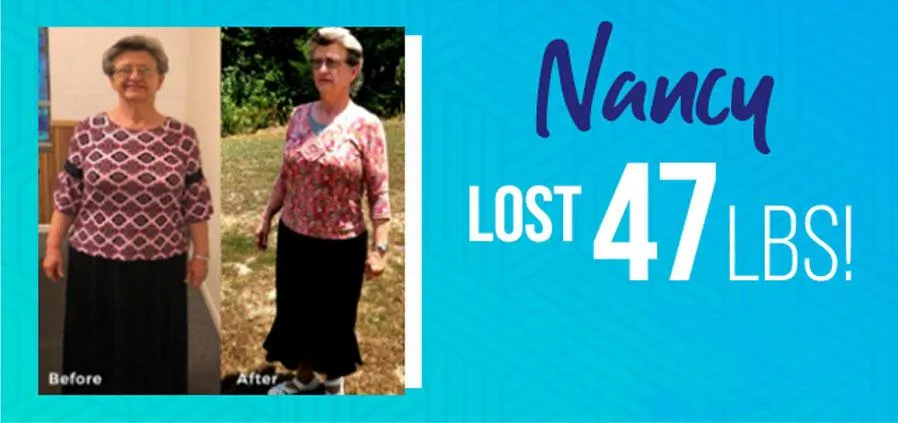 MetaVive Weight Loss, Nancy lost 47 pounds