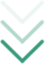 Three green downward-pointing chevrons stacked vertically against a transparent background.