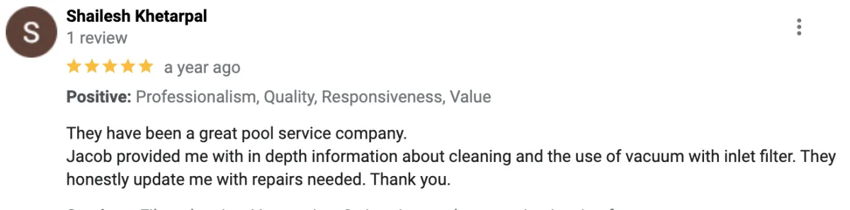 pool cleaning service