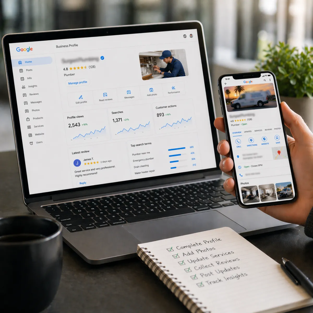 plumbing company google my business