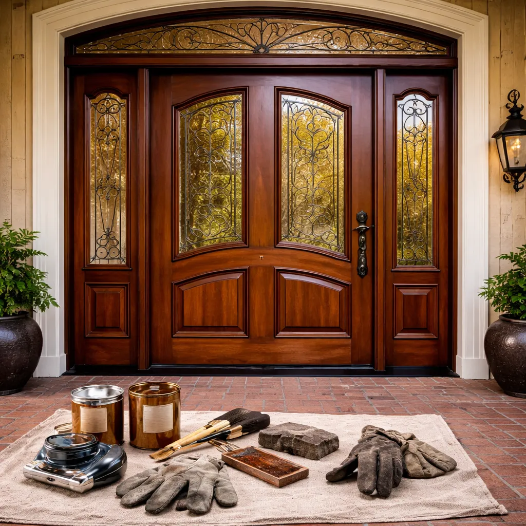 Iron Door Refinishing done by Southern Door Refinishing