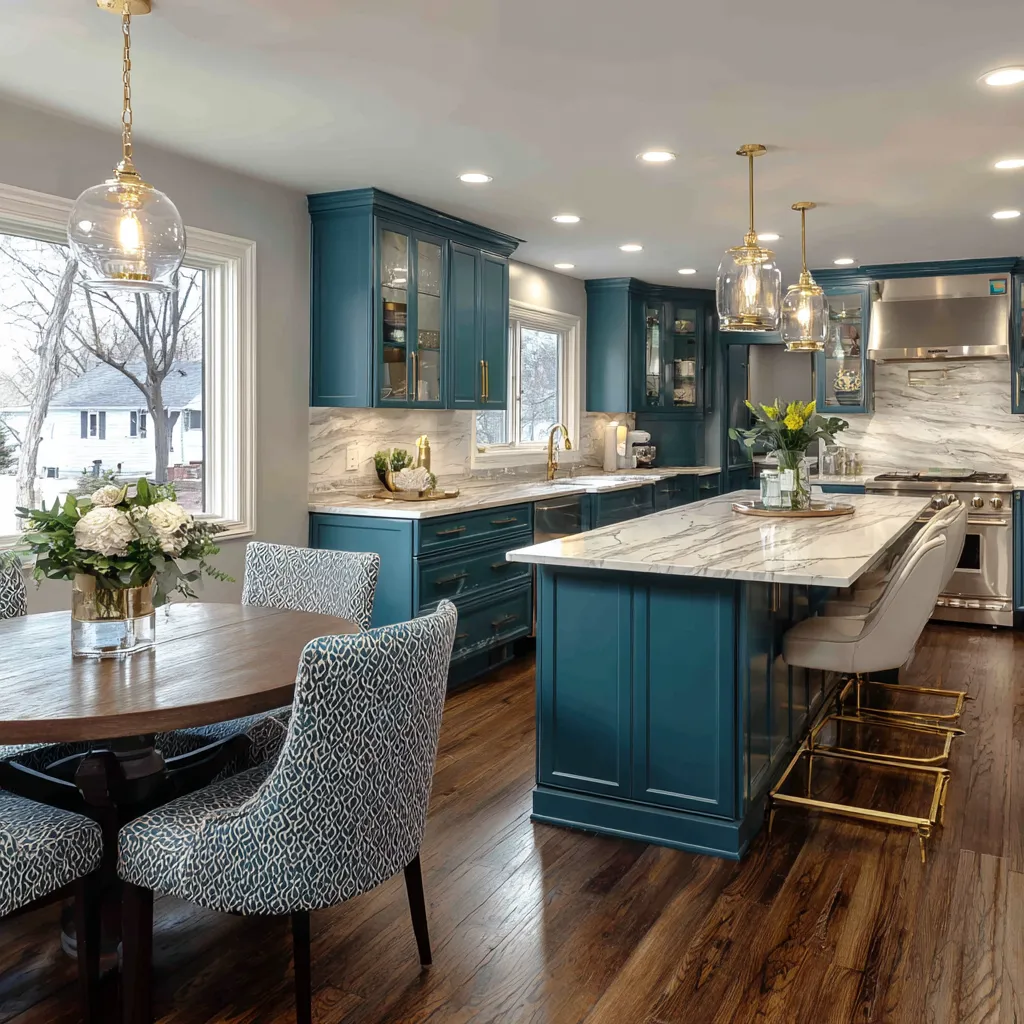 Modern Kitchen Remodeling With Large Quartz Island Albuquerque