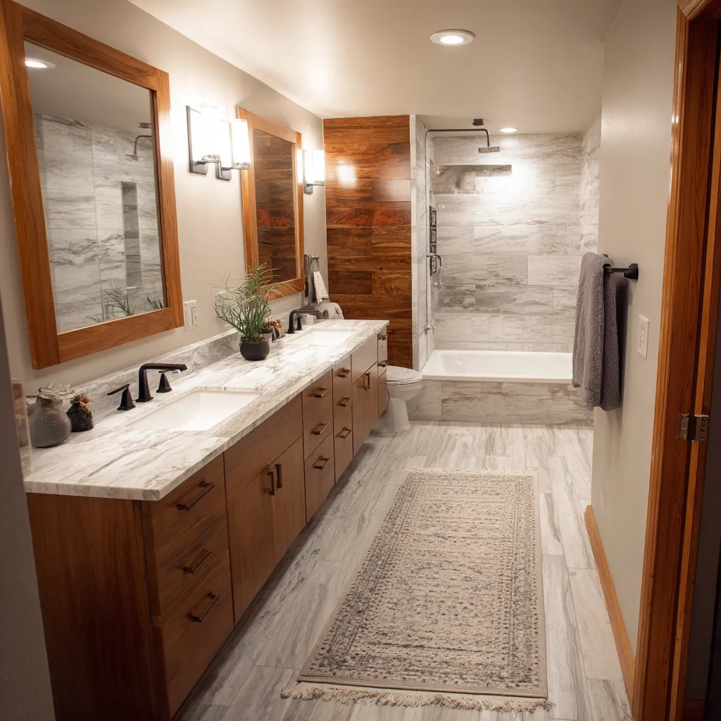 Kitchen remodel with granite countertops, light wood cabinetry, and natural light by Dream Design Building Group Florida